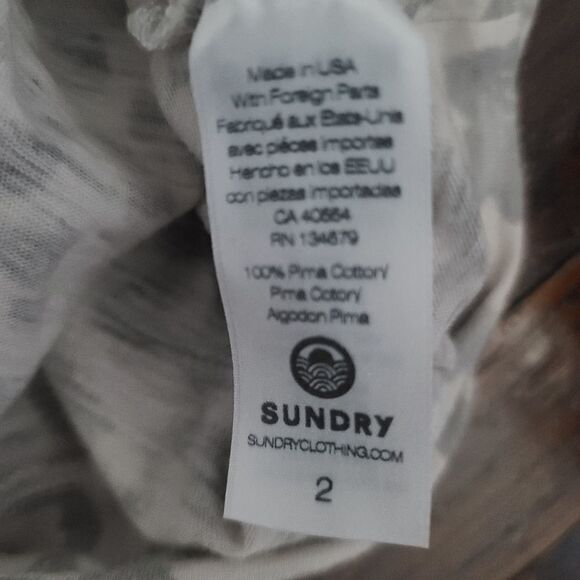 Sundry Grey Leopard Cozy Long Sleeve Top - Picture 8 of 15